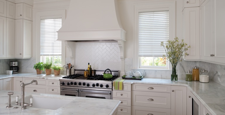 St. George white faux wood blinds